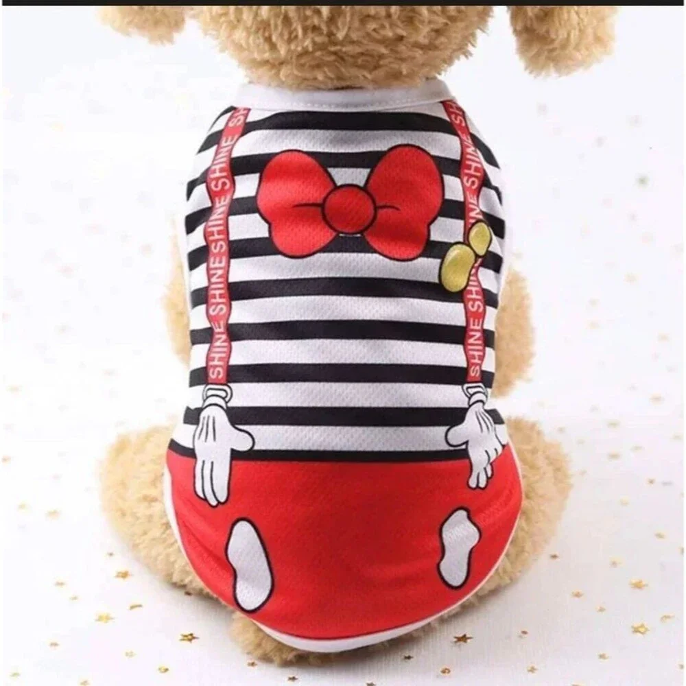 Pet/Dog micky mouse print jersey shirt stretchable small